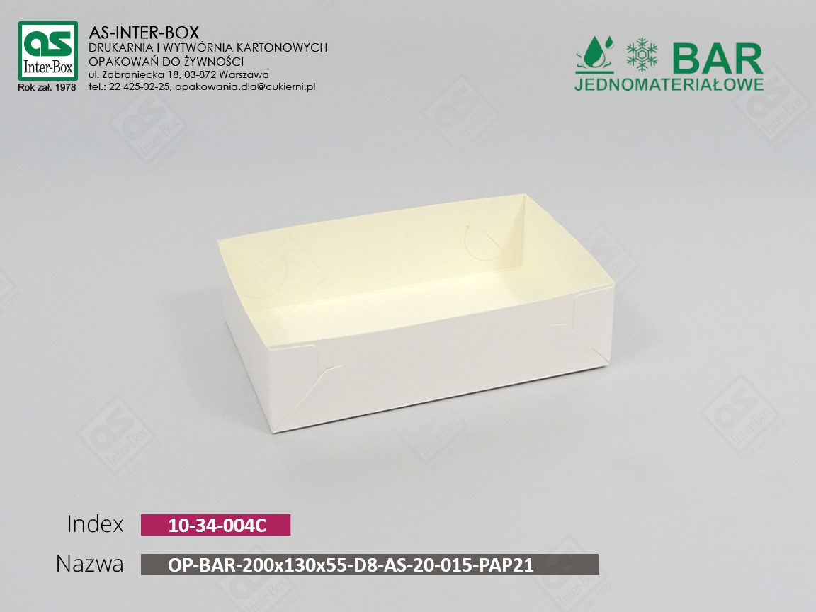 Opakowanie — 10-34-004C — OP-BAR-200/130/55-D8-AS-20-015-PAP21 — 200x130x55 mm
