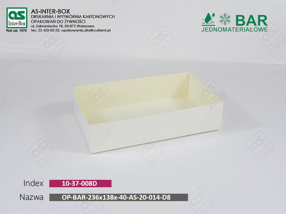 Opakowanie — 10-37-008D — OP-BAR-236/138/55-D8-AS-20-014-PAP21 — 236x138x55 mm