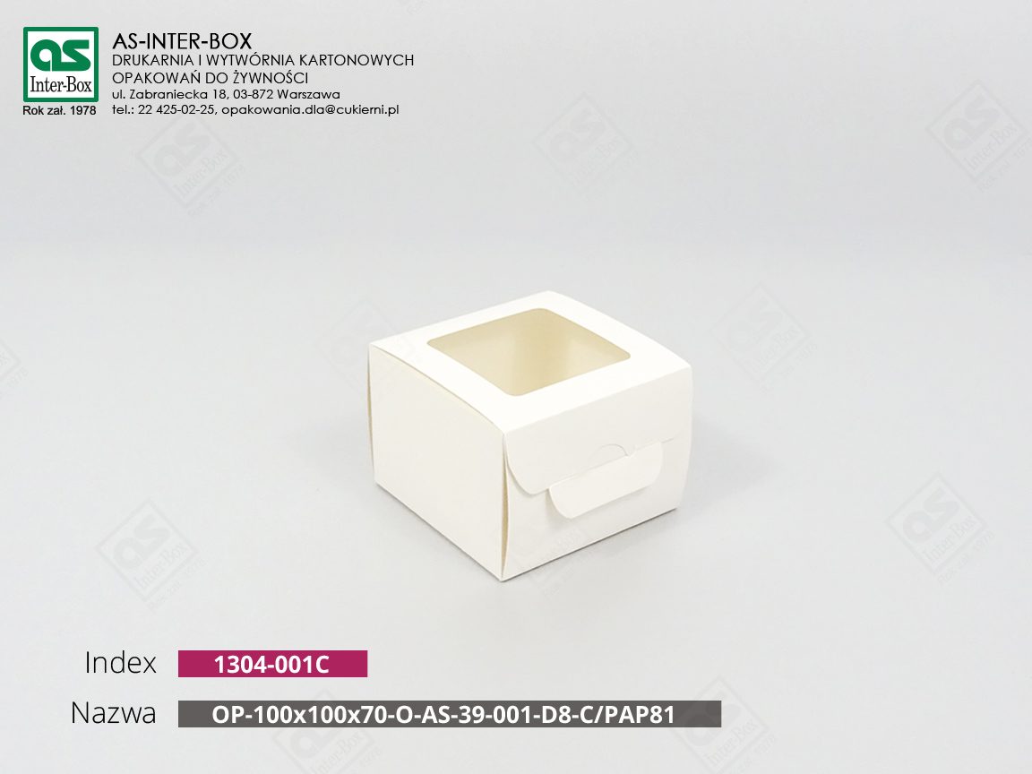 Упаковка — 13-04-001C — OP-100/100/70-O-AS-39-001-D8 C/PAP81 — 100x100x70