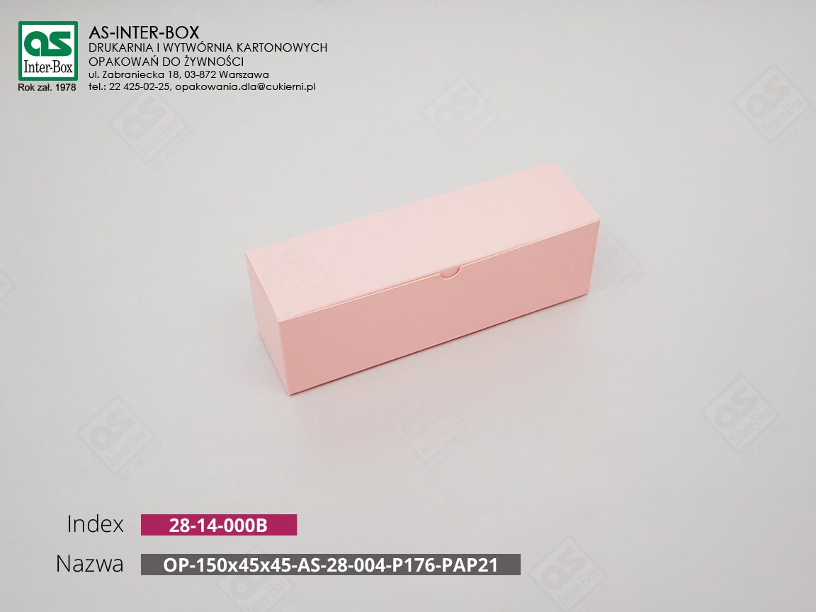 Упаковка — 28-14-000B — OP-150x45x45-AS-28-004-P176-PAP21 — 150x45x45 mm