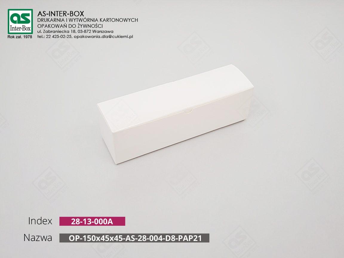Упаковка — 28-13-000A — OP-150x45x45-AS-28-004-D8-PAP21 — 150x45x45 mm