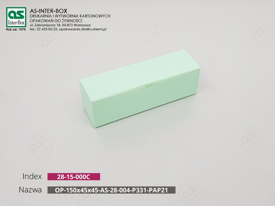 Упаковка — 28-15-000C — OP-150x45x45-AS-28-004-P331-PAP21 — 150x45x45 mm
