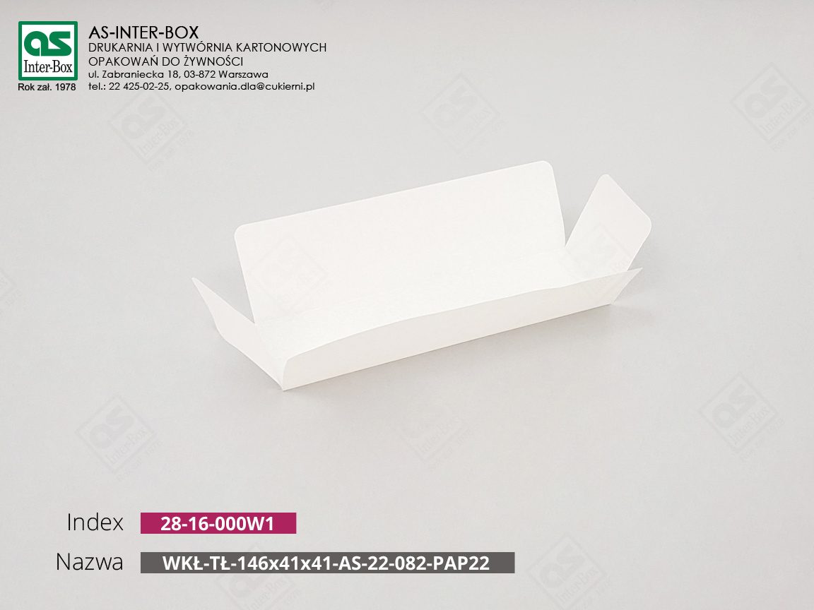 Упаковка — 28-16-00W1 — WKŁ TŁ-146x41x41-AS-22-082-PAP22 — 146x41x41 mm