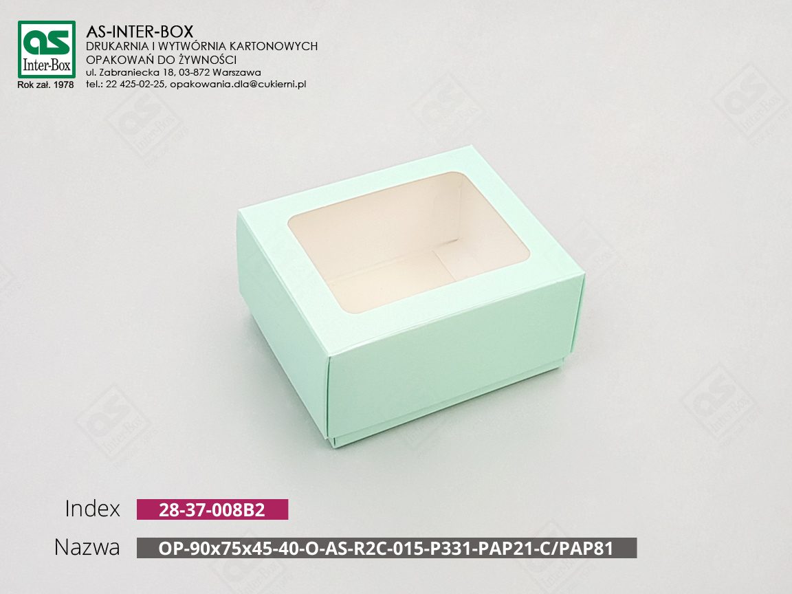 Упаковка — 28-37-008B2 — OP-90x75x45-40-O-AS-R2C-015-P331-PAP21-C/PAP81 — 90x75x45 mm