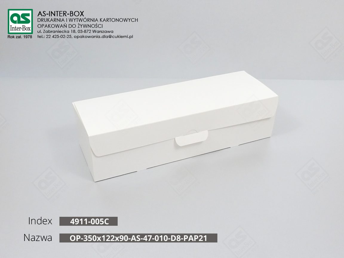 Opakowanie — 49-11-005C — OP-350x122x90-AS-47-010-D8-PAP21 — 350x122x90 mm