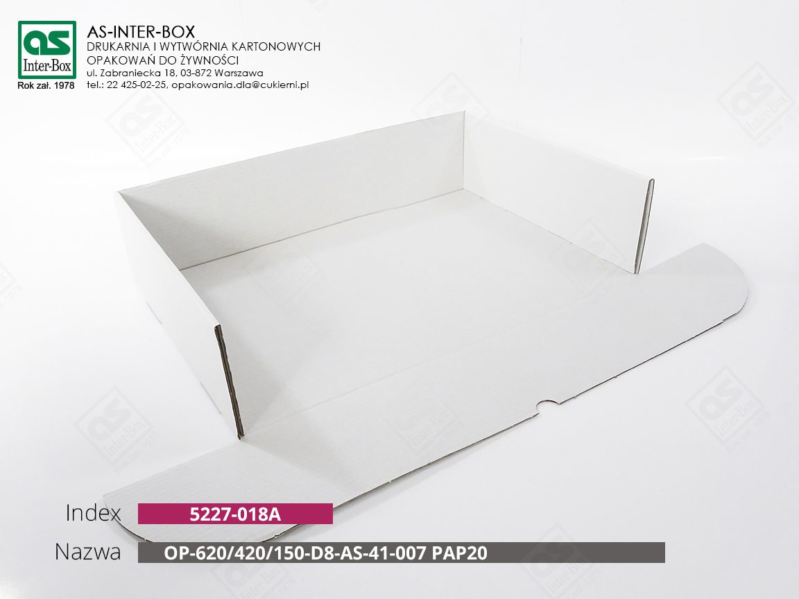 Opakowanie — 52-27-018A — OP-620/420/150-D8-AS-41-007 PAP20 — 620x420x150 mm