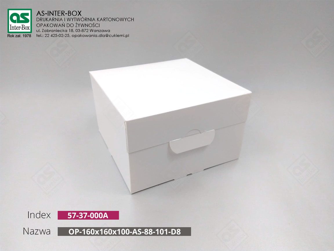 Opakowanie — 57-37-000A — OP-160/160/100-AS-88-101-D8-PAP21 — 160x160x100 mm