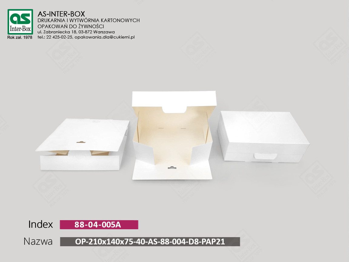 Opakowanie — 88-04-005A — OP-210/140/75-AS-88-004-D8-PAP21 — 210x140x75 mm