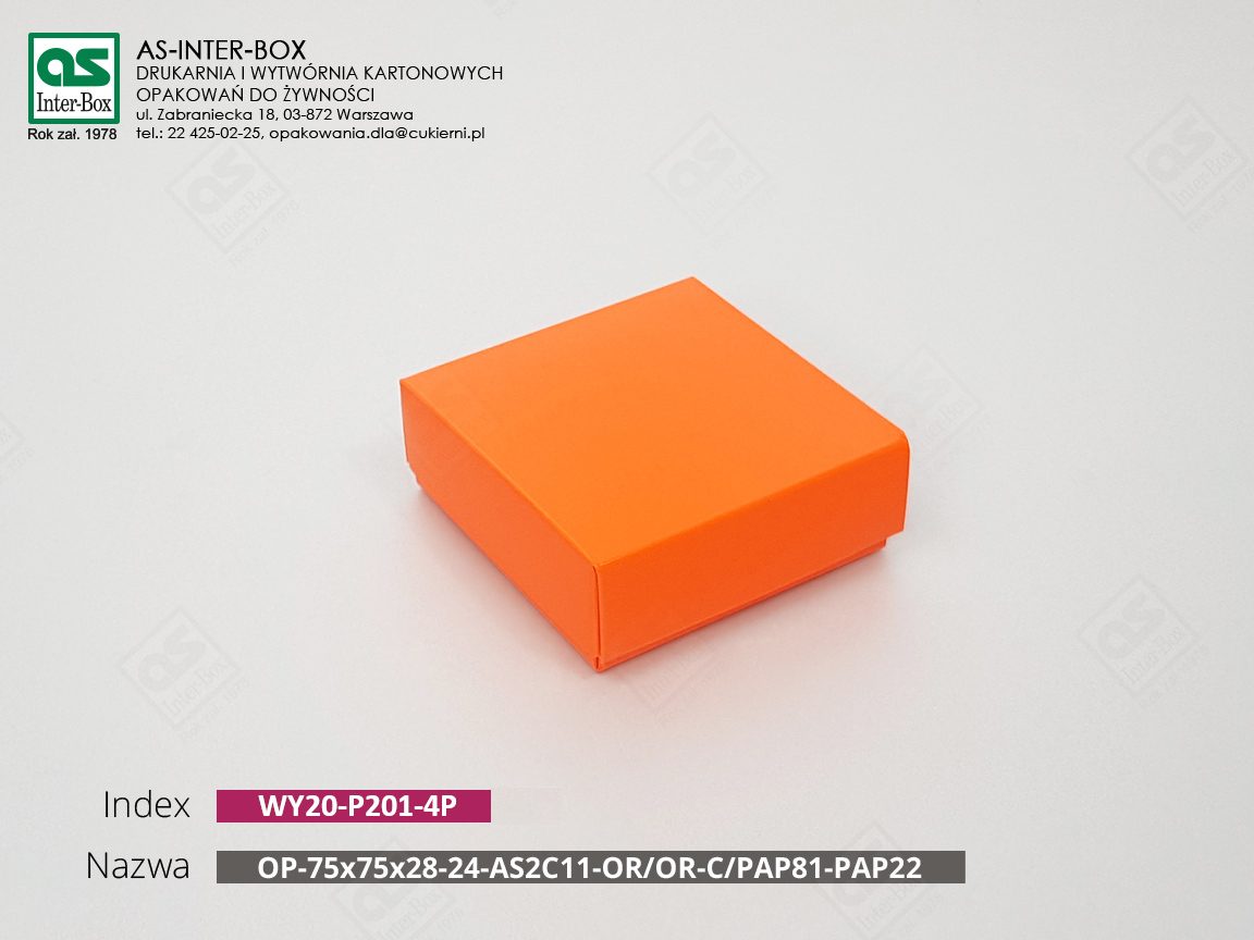 Opakowanie — WY20-P201-4P — OP-75/75/28-24-AS2C11-OR/OR-C/PAP81-PAP22 — 75x75x28-24 mm