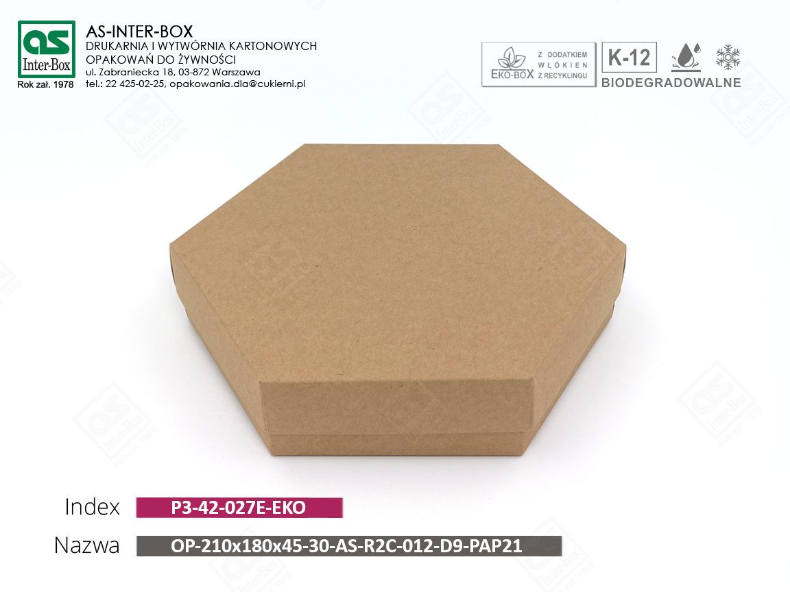Упаковка — P3-42-027E — OP-210x180x45-30-AS-R2C012-D9-PAP21 — 210x180x45 mm