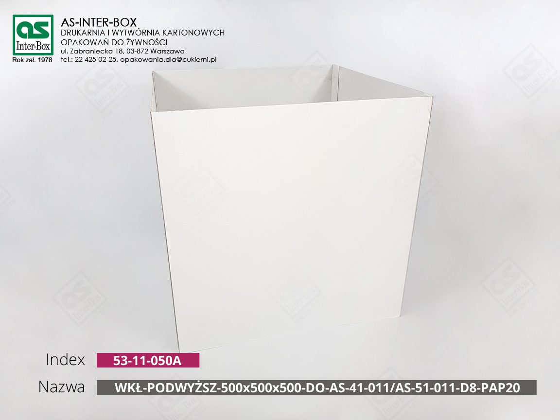 WKŁ PODWYŻSZ-500x500x500 DO AS-41-011/AS-51-011